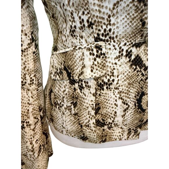 White House Black Market Silver Metal Snake Pattern Jacket. 0 - Picture 5 of 11